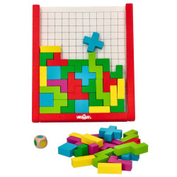 Tetris układanka puzzle drewniana - rozwój i zabawa SI