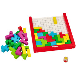 Tetris układanka puzzle drewniana - rozwój i zabawa SI