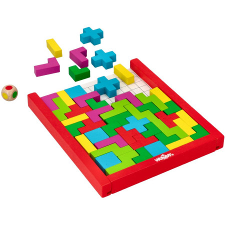 Tetris układanka puzzle drewniana - rozwój i zabawa SI