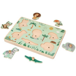 Puzzle dźwiękowe Safari - nauka przez zabawę dla dzieci 2+