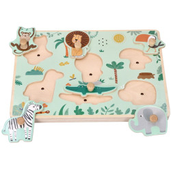 Puzzle dźwiękowe Safari - nauka przez zabawę dla dzieci 2+