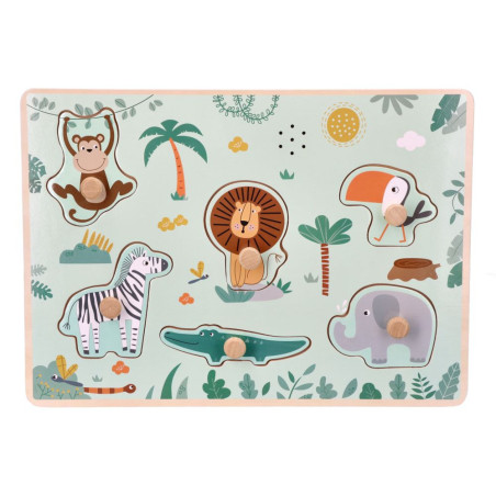 Puzzle dźwiękowe Safari - nauka przez zabawę dla dzieci 2+