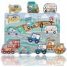 Puzzle dźwiękowe Pojazdy - nauka i zabawa dla najmłodszych