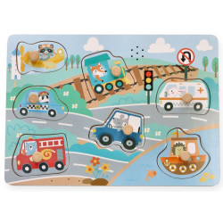 Puzzle dźwiękowe Pojazdy - nauka i zabawa dla najmłodszych