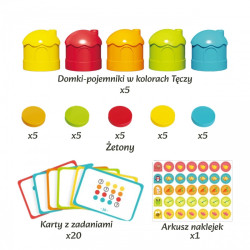 Gra logiczna WOOPIE Sorter Nakarm Zwierzątka - nauka kolorów i logiki