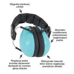 Słuchawki wyciszające Azalea dla dzieci i dorosłych - ochrona słuchu