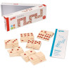 Drewniane domino biedronki 28 elementów gra edukacyjna