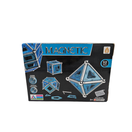 Klocki konstrukcyjne, magnetyczne 52 sztuki