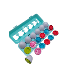 Układanka Jajka Montessori - Dopasuj Kształty i Kolory | Edukacyjna Zabawka dla Dzieci