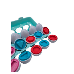 Układanka Jajka Montessori - Dopasuj Kształty i Kolory | Edukacyjna Zabawka dla Dzieci