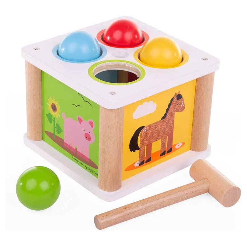 Drewniana przebijanka zwierzątka SI 12m+