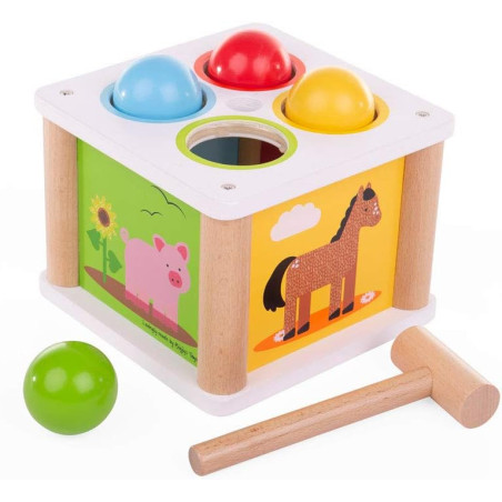 Drewniana przebijanka zwierzątka SI 12m+