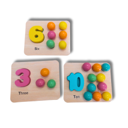 Układanka matematyczna Montessori - nauka liczenia dla dzieci