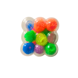 Gniotek kostka Bubble z pomponami – antystresowa zabawka SI