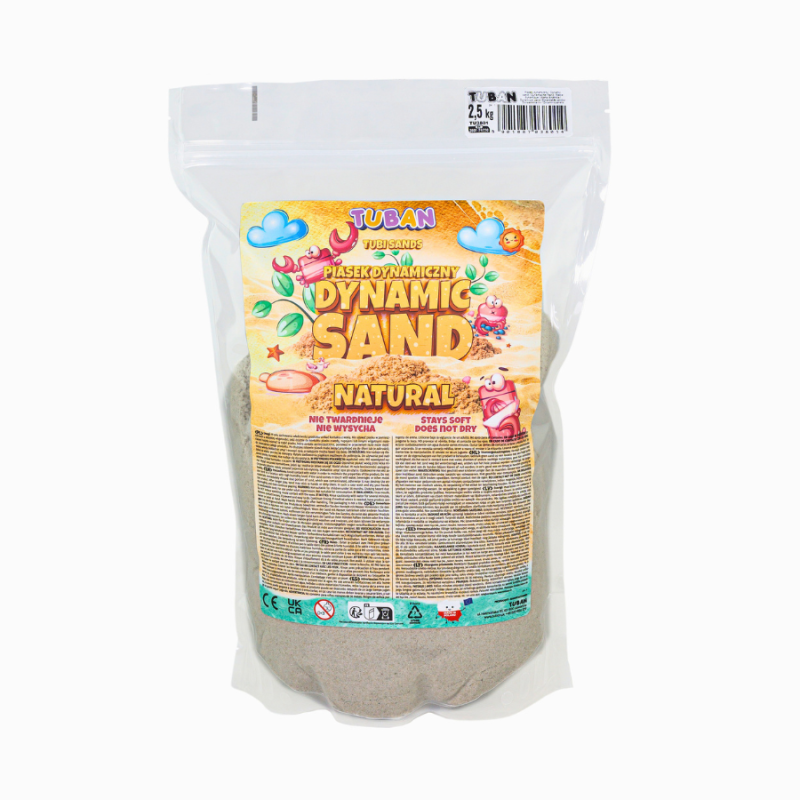 Piasek dynamiczny naturalny 2.5 kg do terapii i zabawy
