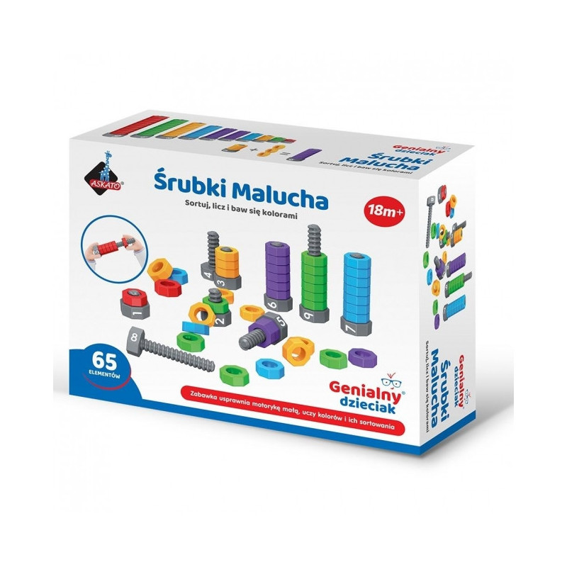 Śrubki Malucha 65 elementów | Zestaw do skręcania