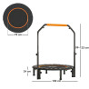 Trampolina fitness z uchwytem składana 102 cm | Si-iS