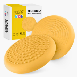 Dysk sensoryczny 4FIZJO żółty 18,5 cm – małe kropk