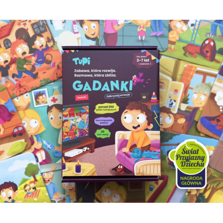 Gadanki Odkrywaj Emocje – 20 kart relacji dla dzieci Tupi