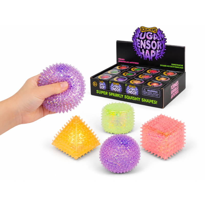 Gniotek sensoryczny Scrunchems Sugar Shapes z wypustkami 6 cm