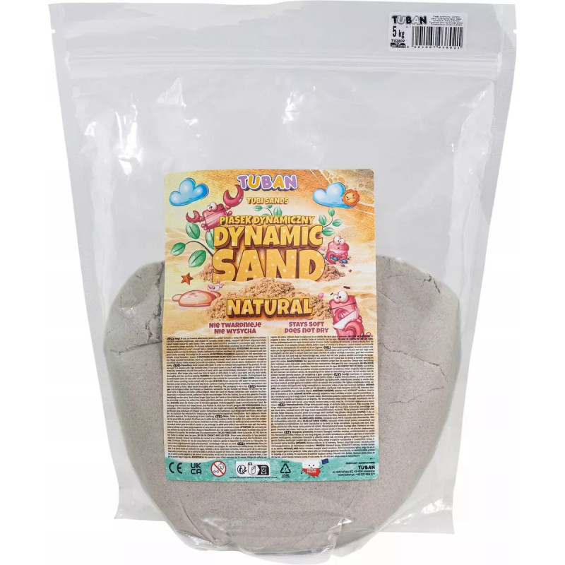 Piasek dynamiczny naturalny 5 kg do terapii i zabawy
