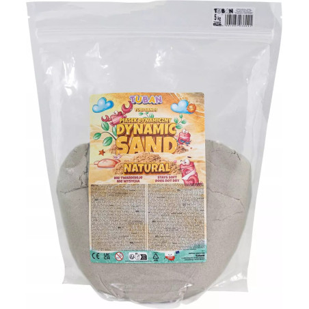 Piasek dynamiczny naturalny 5 kg do terapii i zabawy