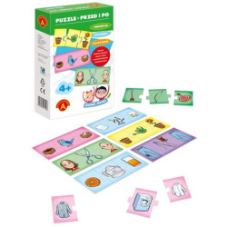 Puzzle edukacyjne PRZED I PO/ układanka logiczna/ trzyelementowa układanka-puzzle