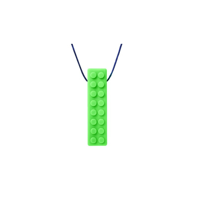 Gryzak / naszyjnik - Brick Stick Lego (jasny zielony, miękki)