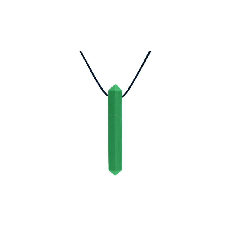 Gryzak/ naszyjnik/ gryzak kryształ ( twardy, zielony)