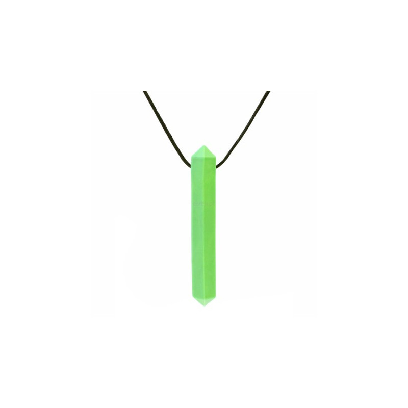 Gryzak kryształ/ gryzak naszyjnik (miękki/ jasny zielony)
