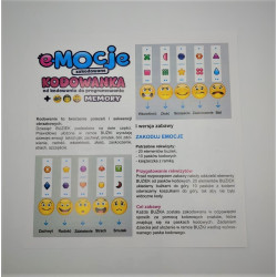 Emocje kodowanka emotki/ gra o emocjach/memory