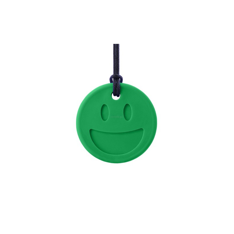 Gryzak buźka/ uśmiechnięta buźka/twardy gryzak (ciemno- zielony)