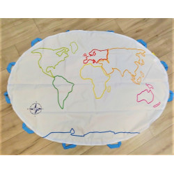 Mapa Świata/ Kreatywna chusta/ chusta animacyjna do rysowania