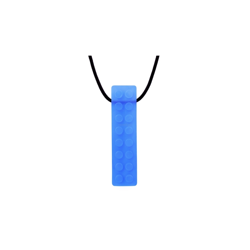 Gryzak naszyjnik Lego Brick Stick: transparentny niebieski, miękki