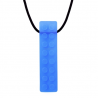 Gryzak naszyjnik Lego Brick Stick: transparentny niebieski, miękki