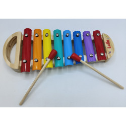 Tęczowe cymbałki, drewniane, instrument, cymbałki metalowe