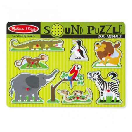 Puzzle dźwiękowe, układanka z dźwiękiem - zoo