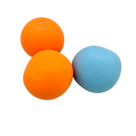 Miękki gniotek, antystresowa piłeczka, niebieska, pomarańczowa