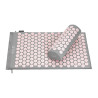 Mata do akupresury oraz masażu 68 cm x 42 cm z poduszką, szaro-różowa