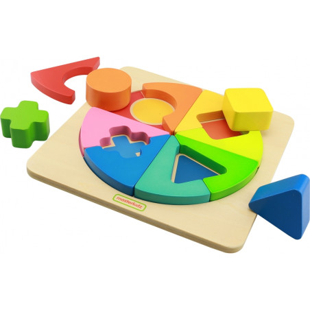 Drewniana układanka geometryczna puzzle Montessori