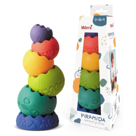 Miękka sensoryczna piramidka, zabawka edukacyjna
